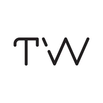 Tw initial letter vector logo icon Stock Illustration