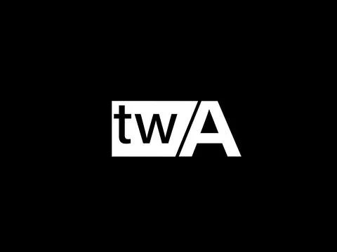 TWA Logo and Graphics design vector art, Icons isolated on black background Stock Illustration
