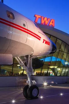 TWA Trans World Airlines Lockheed L1649A Connie Starliner airplane New York J Stock Photos