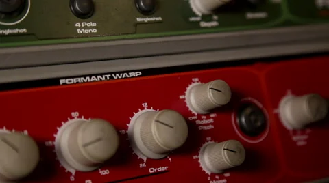 Tweaking Sound Board Controls Stock Footage 45618050
