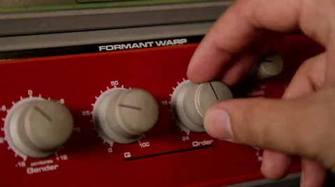 Tweaking Sound Board Controls Stock Footage 45618600