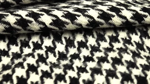 Tweed fabric houndstooth, background Stock Footage 289295703