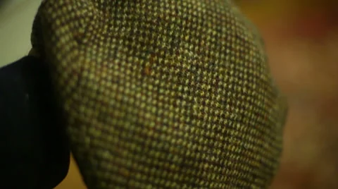Tweed fabric material Stock Footage 32402756