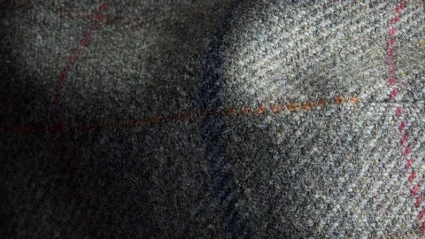 Tweed wool fabric material extreme close up stock footage Stock Footage 102712908