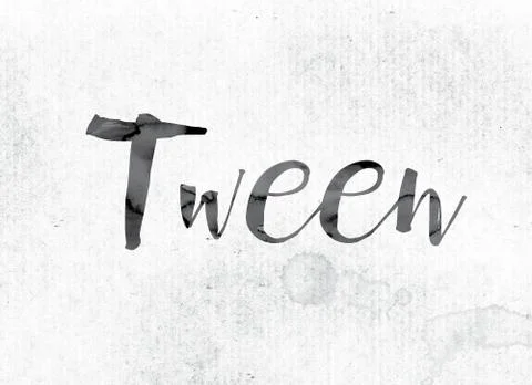 Tween Concept Painted in Ink Stock Illustration