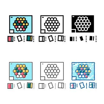 Tween forms games color icon vector Stock Illustration