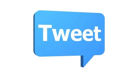 Tweet Speech Bubble Popping Up Three Angles With Alpha Video stock 78750557