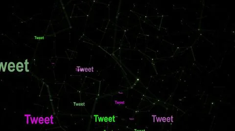 Tweet text against network  background Stock Illustration