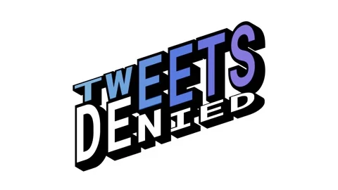 TWEETS vs DENIED, 3D Text Animation in Isometric View with Opposite Word Motion Stock Footage 314264143