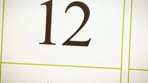 The twelfth number of the calendar, significant date Stock Footage 101498468