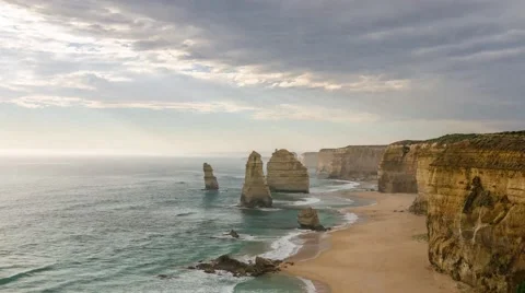 Twelve apostles Australia hyperlapse and timelapse 4k Stock-Footage 68644112