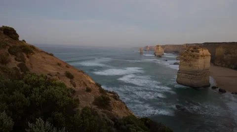 Twelve Apostles at dawn Stock Footage 25982192
