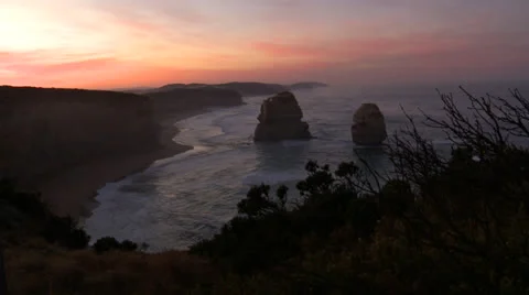 Twelve Apostles at dawn Stock Footage 26008108