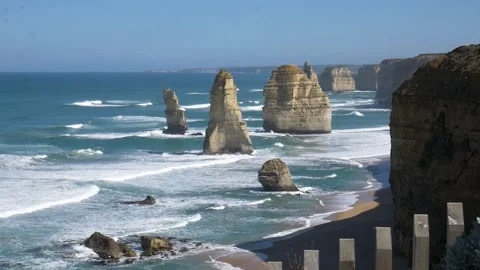 Twelve Apostles Limestone Stacks and Port Campbell National Park 4K Stock-Footage 332135532