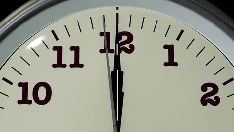 Twelve a clock alarm Stock Footage 83434081