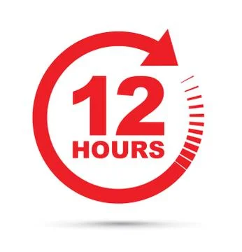 Twelve hour icon Stock-Illustration