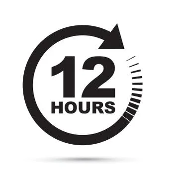 Twelve hour icon イラスト素材