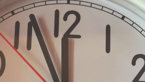 Twelve hours on clock close up 스톡 동영상 77285599