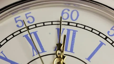 Twelve hours. Old silver pocket watch Stock Footage 12532640