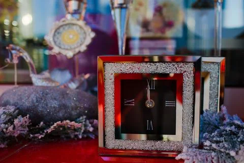Twelve hours on a precious dial Clock Stock Photos