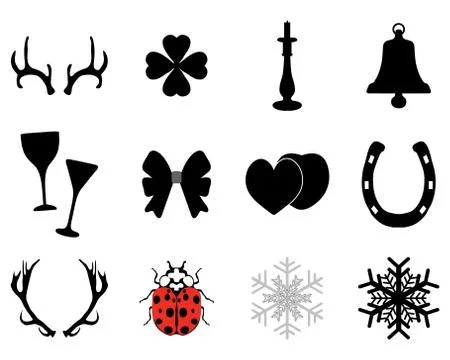 Twelve icons Stock Illustration
