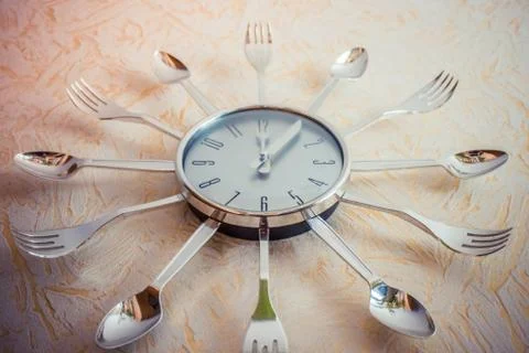 Twelve o'clock, dinner. Stock Photos