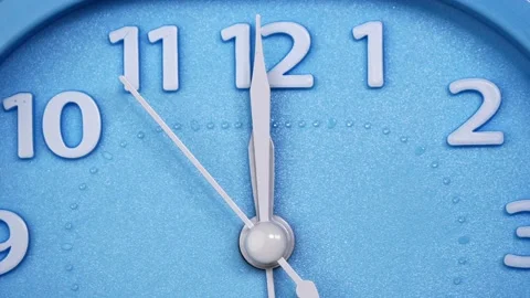 Twelve o'clock Red Second Hand Walk. Stock Footage 147712322