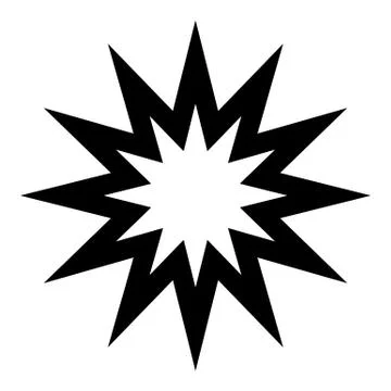Twelve pointed star icon, simple design element Stock Illustration