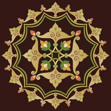 Twelve series designed from the ottoman pattern Stock-Illustration