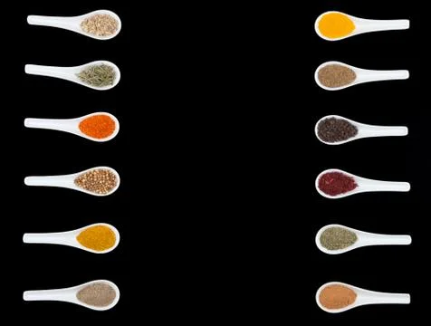 Twelve spices Stock Photos