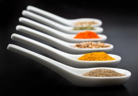 Twelve spices Stock Photos