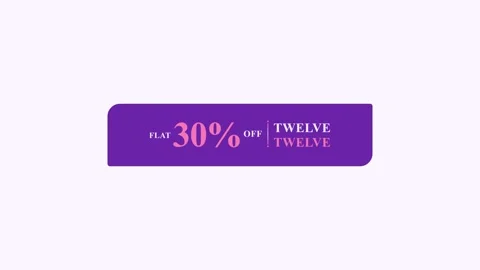 Twelve Twelve 30% Off Animated Promo Sale Badge 4K Motion Graphic 库存影片 345597544