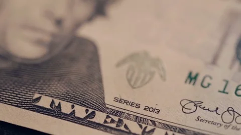 A Twenty-dollar Bill Video stock 84657279