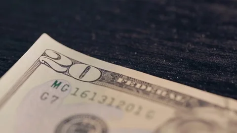 A Twenty-dollar Bill Video stock 84657322