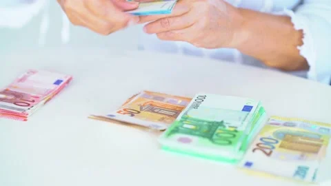 Twenty Euro Banknotes Stock Footage 144593077
