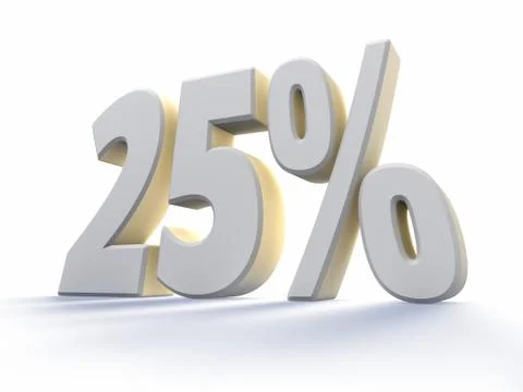 Twenty five percent Stock Illustration