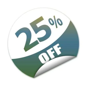 Twenty-five Percent Off Stock Illustration