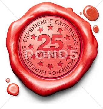Twenty five years experience Stock Illustration