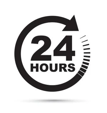 Twenty four hour icon Stock-Illustration
