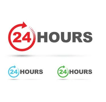 Twenty four hour icon set Stock-Illustration
