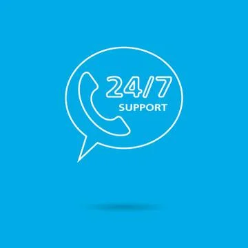 Twenty-four seven support Stock-Illustration