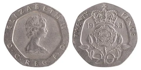 Twenty Pence coin Stock Photos