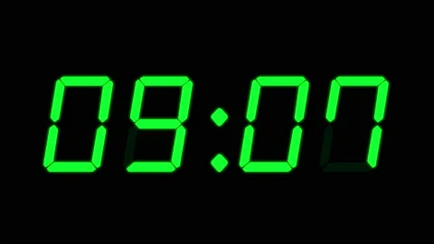Twenty Seconds Countdown Clock Style Animation on Black Background 库存影片 153823045