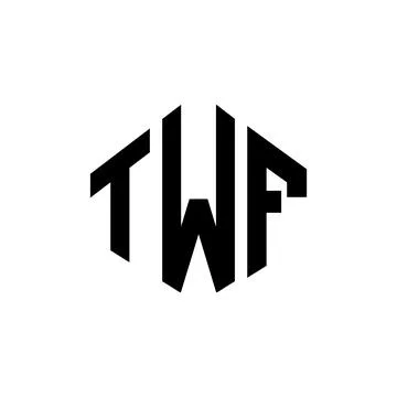 TWF letter logo design with polygon shape. TWF polygon and cube shape logo .. Illustrazione stock