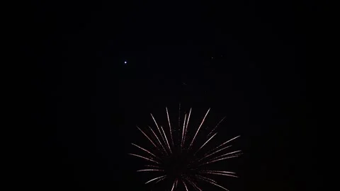 Twice exploding fireworks Stock Footage 86933990