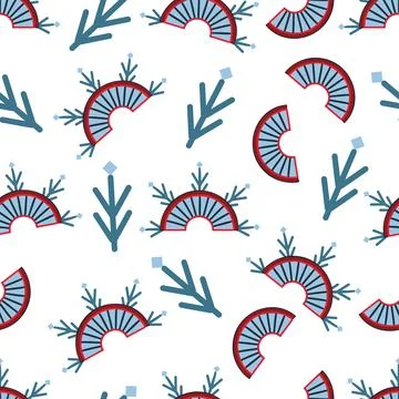 Twig and semicircle Stock Illustration