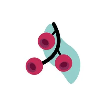 Twig with berries vector object isolated Stock Illustration