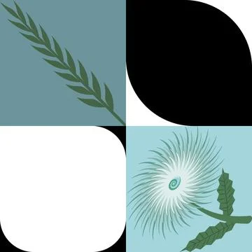 Twig geometric Stock Illustration