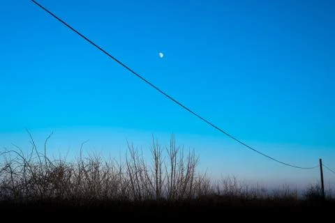 Twighlight Telegraph Line Stock Photos