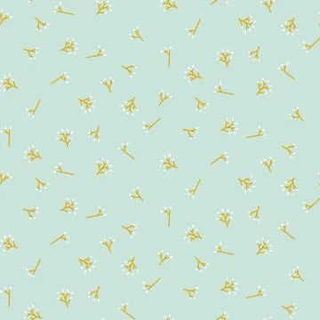 Twigs with catkins seamless springtime vector pattern in pastel colors Stock-Illustration